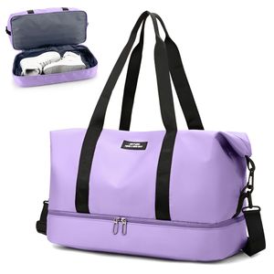 Bolso de Viaje Deportivo Porta Zapatos con Correa Ajustable Lila GF6