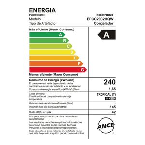 Congeladora Electrolux Cycle Defrost 145 Litros EFCC20C2HQW