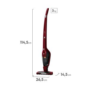 Aspiradora Ergorapido ERG23N Roja - 30 Minutos de Autonomía con Tecnología Brush Roll Clean™