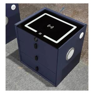 Mesa de Noche Inteligente Multifuncional 5 en 1 Azul