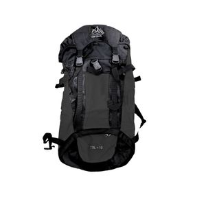 Mochila Campera Impermeable 70L + 10LPara Viajes Trekking Camping - NEGRO