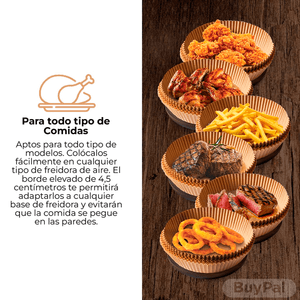 Papel Freidora Frituras Hornear Desechable antiadherente FLF