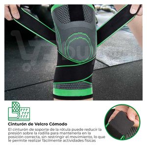 Rodillera Deportiva Ajustable Elastica Negra FLF