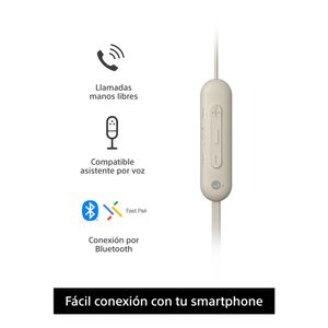 Audífono In Ear Bluetooth Sony WI-C100/CZ UC Beige