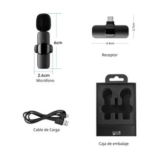 Micrófono Inalámbrico Lavalier K8 Solapero Entrada Tipo C