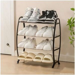 Estante organizador de zapatos 4 niveles Negro