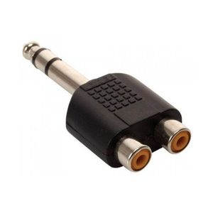 Adaptador Plug 6.5mm Stereo a 2 RCA Hembra