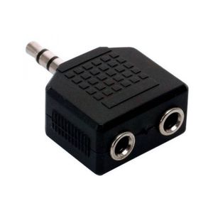 Adaptador de 3.5mm stereo a dos 3.5mm stereo para audifonos