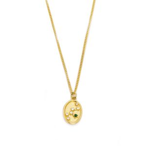 Collar Zodiac Virgo Bañado en Oro