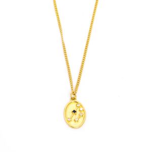 Collar Zodiac Acuario Bañado en Oro