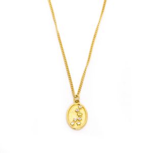 Collar Zodiac Leo Bañado en Oro