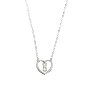 Collar de Corazon con Infinito de Plata 925