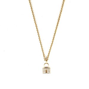 Collar Candado Bañado en Oro 24K