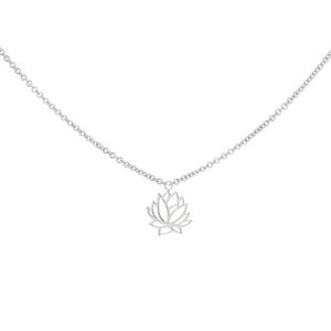 Collar Flor de Loto de Plata 925