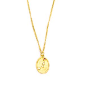 Collar Zodiac Aries Bañado en Oro