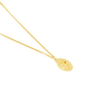 Collar Zodiac Geminis Bañado en Oro