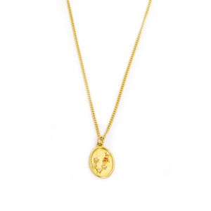 Collar Zodiac Geminis Bañado en Oro