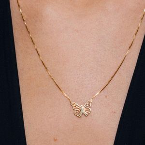 Collar Butterfly Bañado en Oro