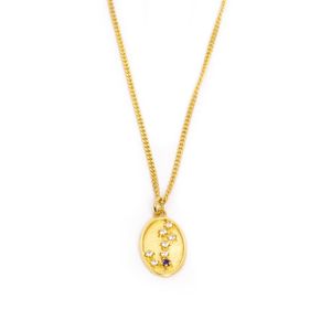 Collar Zodiac Escorpio Bañado en Oro