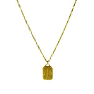 Medalla Zodiaco Libra Bañado en Oro 24K