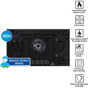 Combo Indurama Cocina EGASI-905CGNE y Campana CEI-902NE