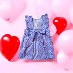 Mandil Escolar Infantil Kawaii Lila