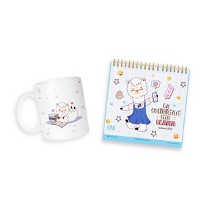 Pack Ingenial Llamistudent: Organizador mensual + taza