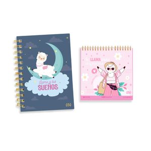 Pack Ingenial Llama a tus sueños: agenda diaria infinita + organizador mensual