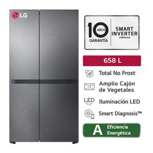 Refrigeradora LG 658L No Frost GS66BPM Negro Mate