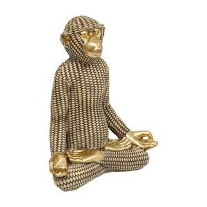 Figura Mono Yoga Resina Dorada Atmosphera