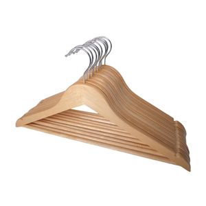 Set de 8 Colgadores de Madera 38cm Blanco Orange