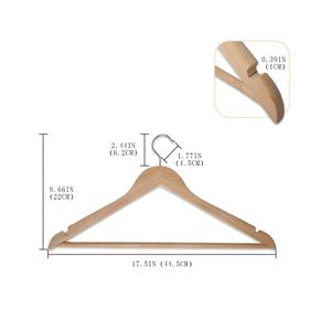 Set de 8 Colgadores de Madera 38cm Blanco Orange