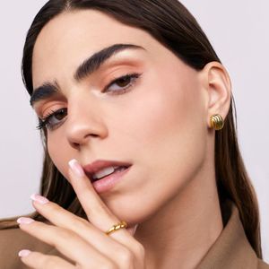Aretes Bruna Bañado en Oro