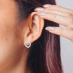 Aretes Love de Plata 925