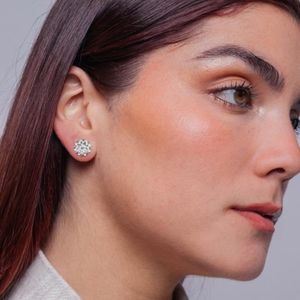 Aretes Clavel de Plata 925