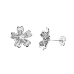 Aretes Gardenia de Plata 925