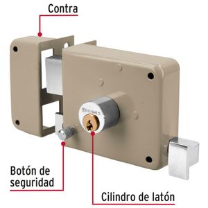 Chapa Cerradura sobreponer izquierda clásica Hermex