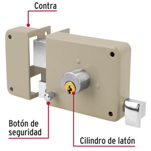 Chapa Cerradura izquierdo sobreponer Hermex