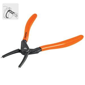 Pinza punta recta 7 para cerrar anillos mango de PVC