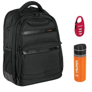Combo Mochila porta laptop termo y candado de combinación