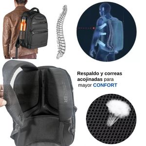 Combo Mochila porta laptop termo y candado de combinación