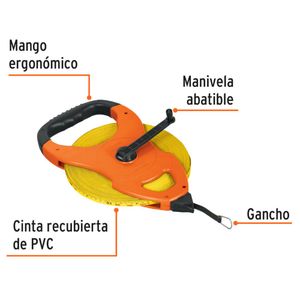 Wincha cinta métrica 100m Profesional flexómetro fibra de vidrio