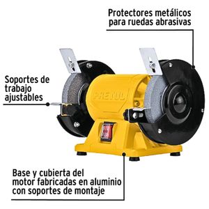 Esmeril amoladora de banco de 5 16Hp 220V Pretul