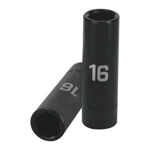 Dado de impacto 1 /2" largo 6 puntas 16 mm, Truper