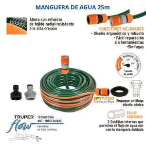 Manguera para hidrolavadora 25m manguera de riego conectores rápidos
