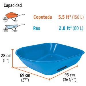 Carretilla Buggy 580 Kg uso pesado rudo, truper