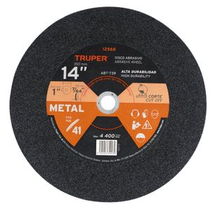 Disco de corte metálico 14" x 2.8 mm, truper