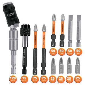 Kit adaptador magnético articulado taladro atornillador puntas12 Piez