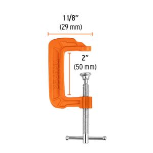 Mini prensa tipo C nodular carpintero 2 ", Truper