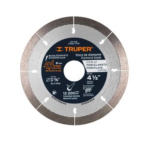 Disco de diamante  4-1/2" corte de porcelanato, disco de concreto